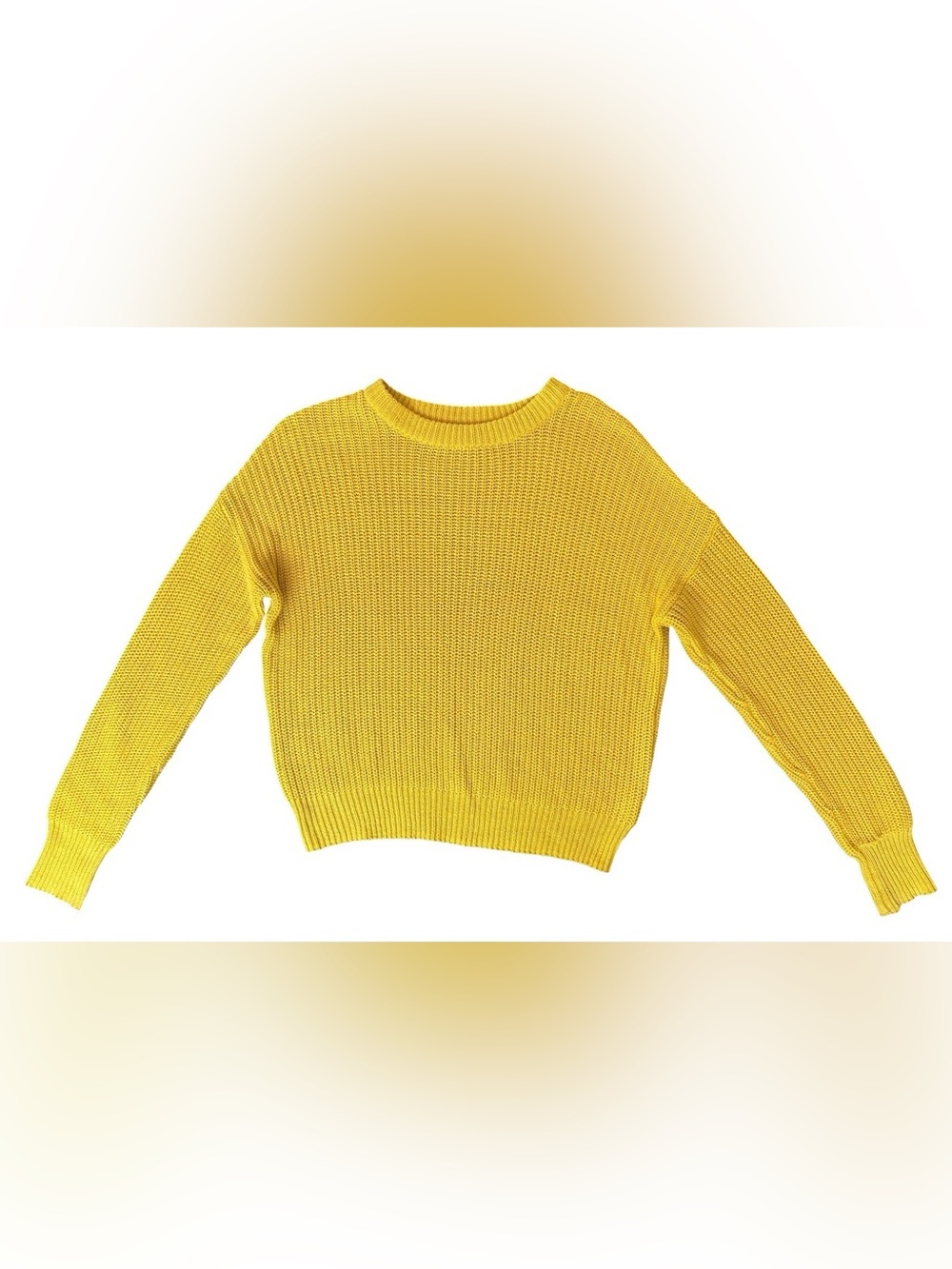 Urban Outfitters Chunky Knit Yellow Sweater Women’s Small Colorful Chic